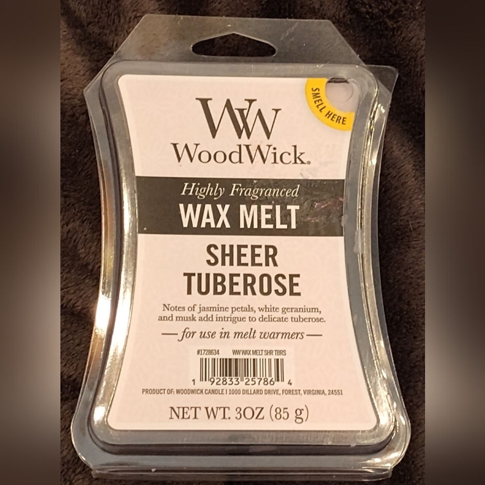 WoodWick Sheer Tuberose Wax Melt - Black and White